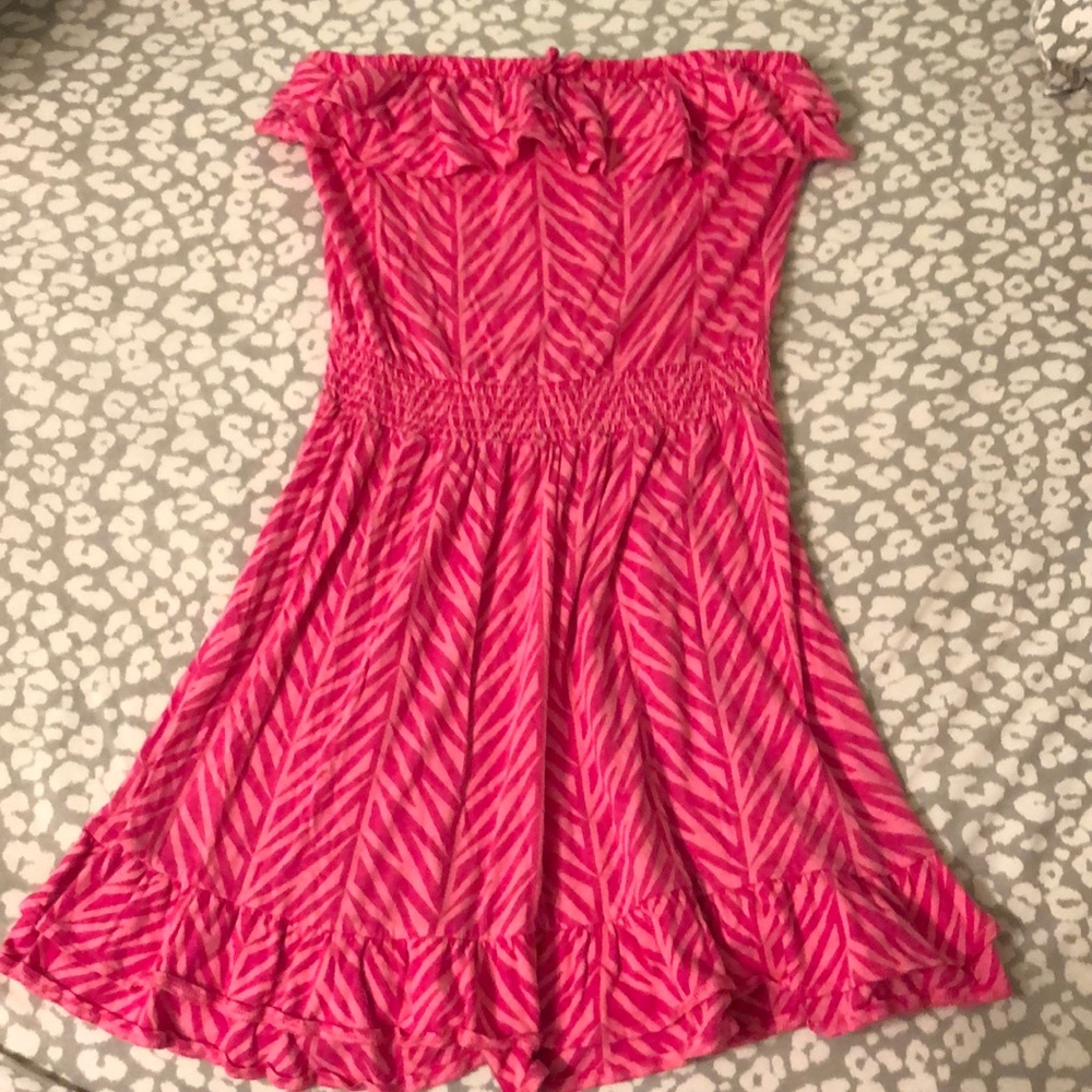 Strapless summer dress/swim suit cover up